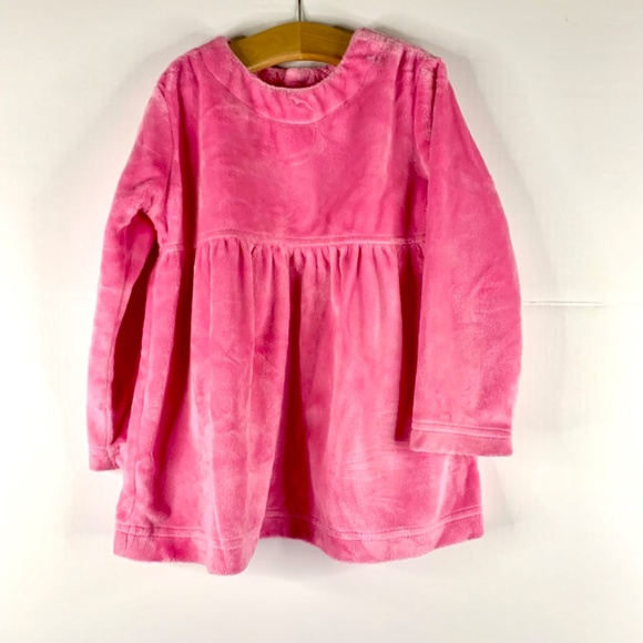 Girls Christmas Tree velour Pink princess multicolored festive flare top dresses - Picture 2 of 16